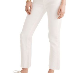 Madewell Cali Demi Boot White Jeans size 25